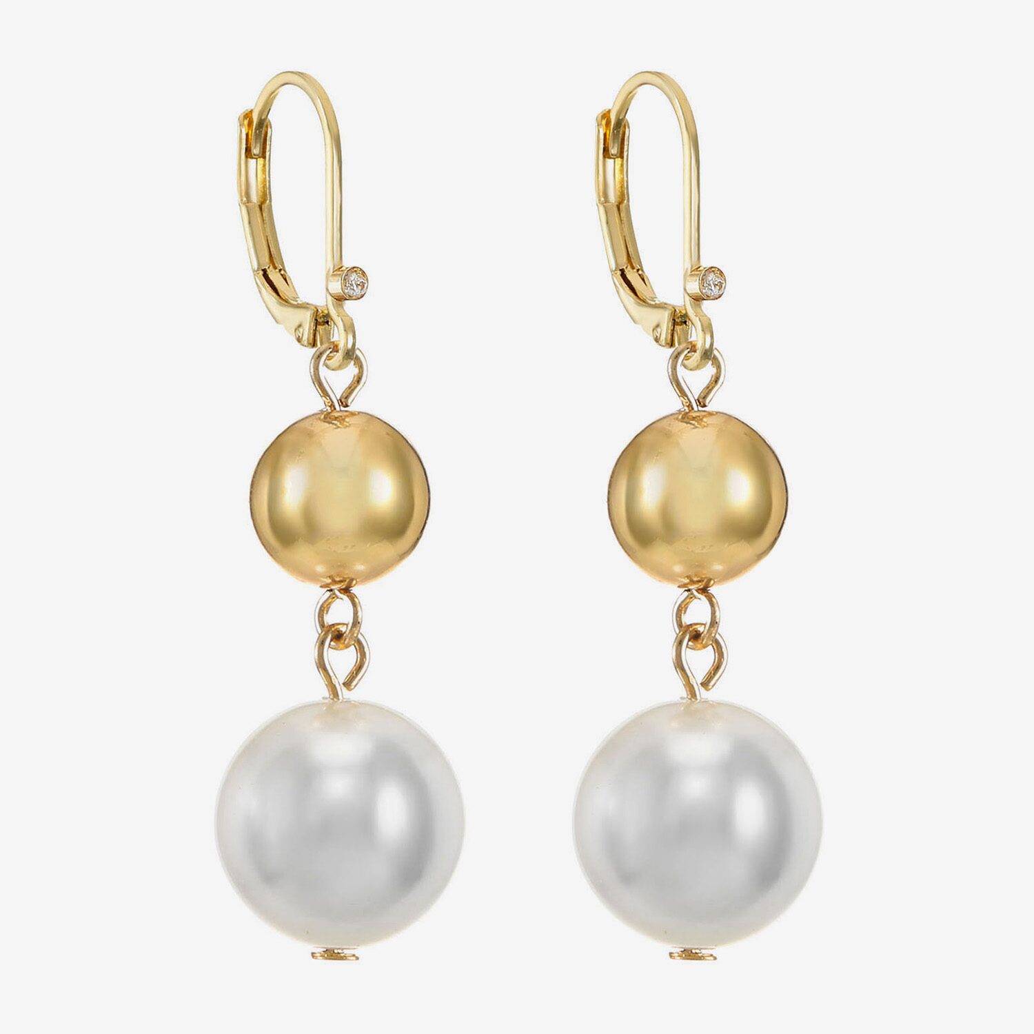 Monet Jewelry Womens Simulated Pearl Round Drop Earrings