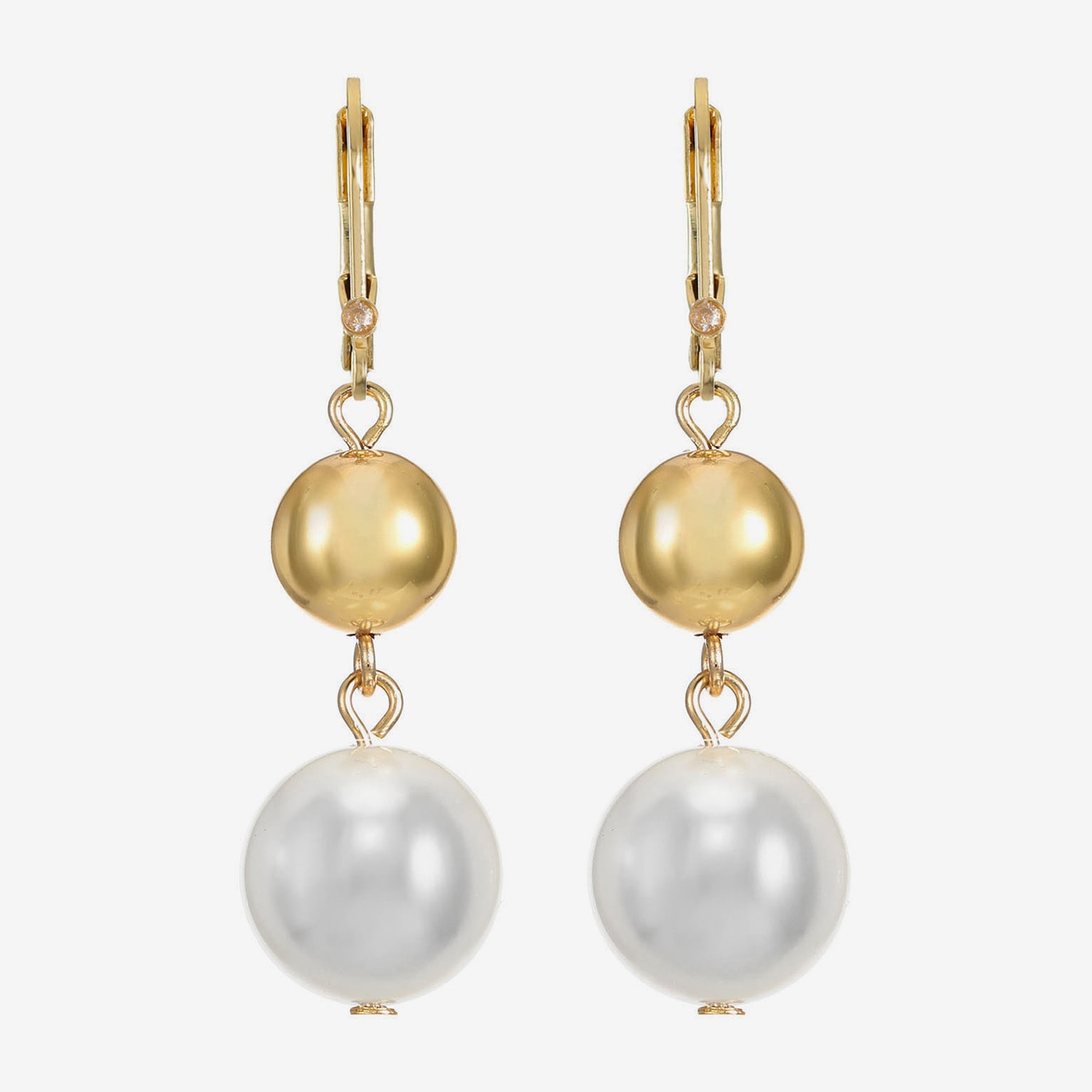 Monet Jewelry Womens Simulated Pearl Round Drop Earrings