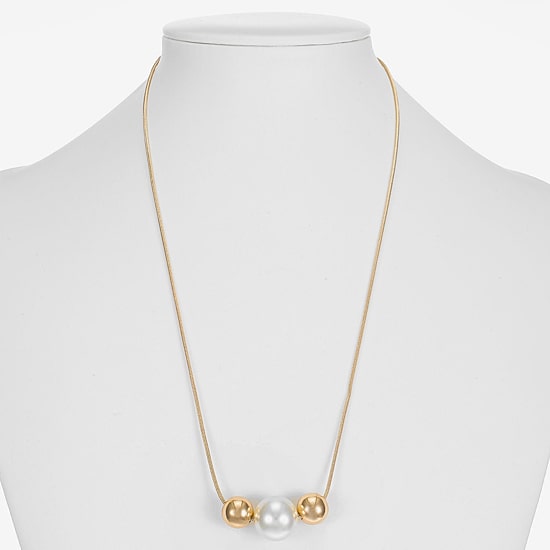 Monet Jewelry Womens Simulated Pearl Round 18 Inch Pendant Necklace
