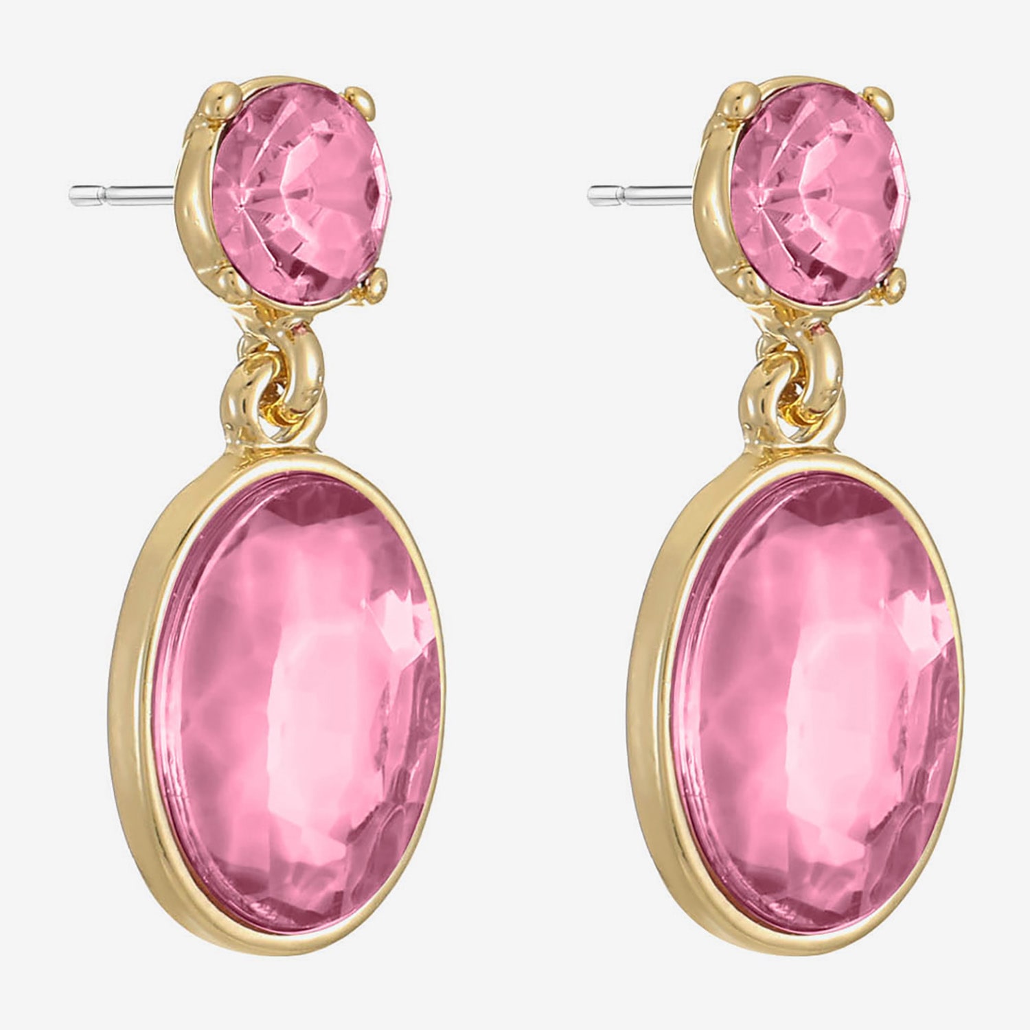 Monet Jewelry Womens Glass Oval Hypoallergenic Drop Earrings
