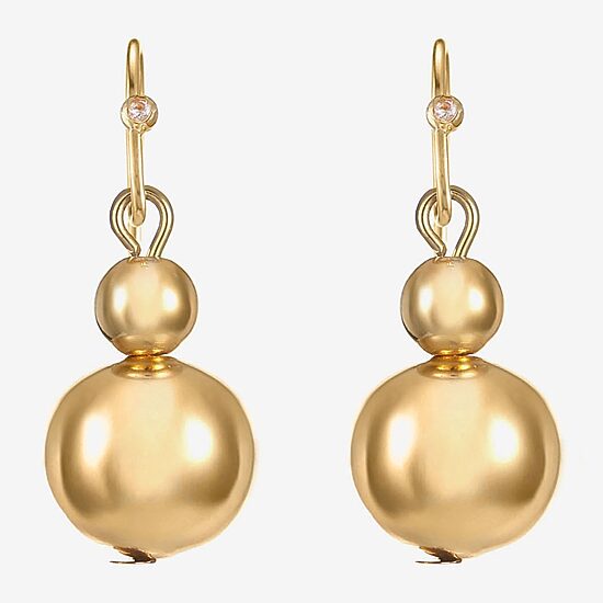 Liz Claiborne Womens Round Drop Earrings