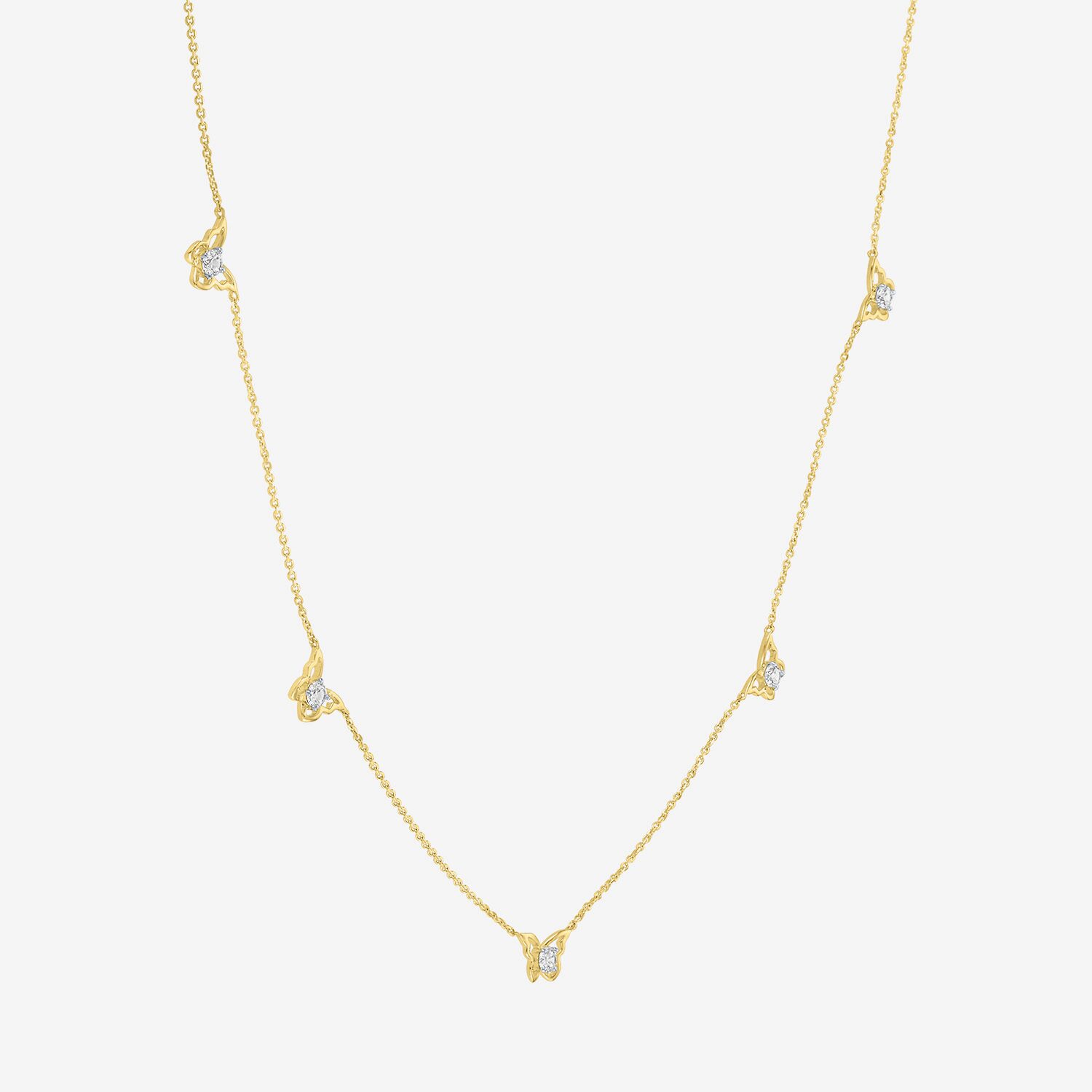 (G-H / Si2-I1) Womens 10K Gold 18 Inch Cable Chain Necklace