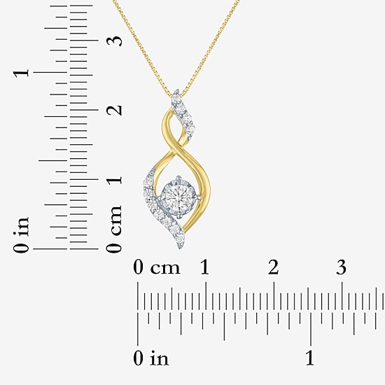 (G-H / Si2-I1) Womens 1/3 CT. T.W. Lab Grown White Diamond 10K Gold 18 Inch Pendant Necklace