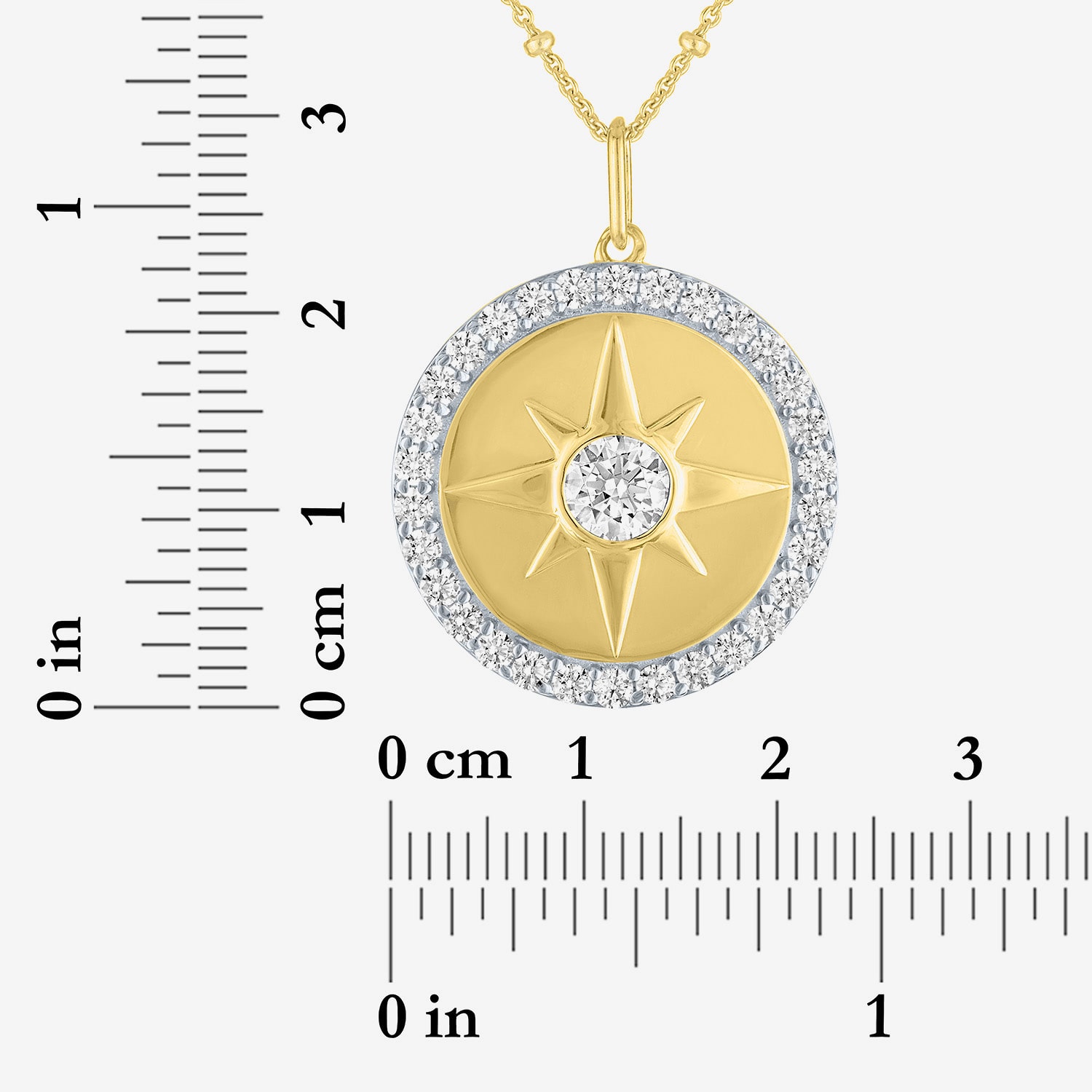 Diamond Addiction (G-H / Si2-I1) Womens 1/ CT. T.W. Lab Grown White Diamond 14K Gold Over Silver Inch Pendant Necklace