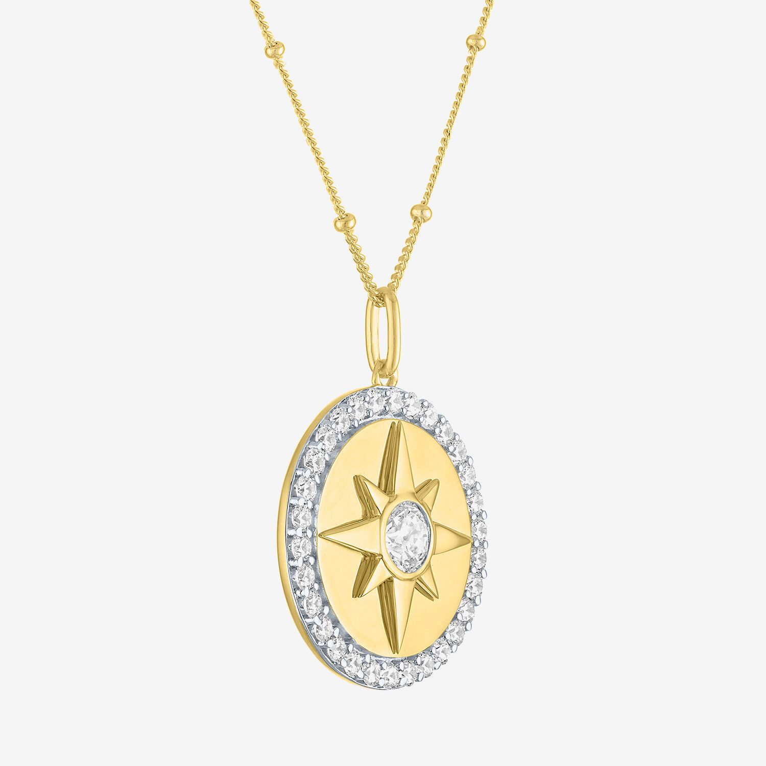 Diamond Addiction (G-H / Si2-I1) Womens 1/ CT. T.W. Lab Grown White Diamond 14K Gold Over Silver Inch Pendant Necklace
