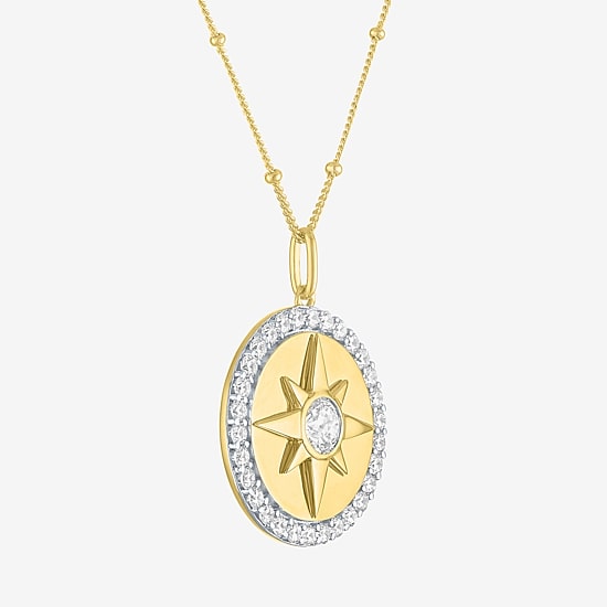 Diamond Addiction (G-H / Si2-I1) Womens 1 1/2 CT. T.W. Lab Grown White Diamond 14K Gold Over Silver 20 Inch Pendant Necklace