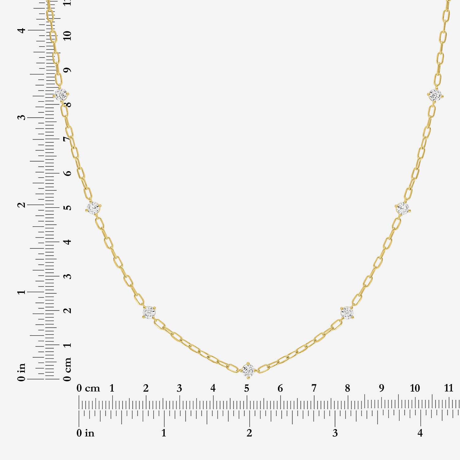 Diamond Addiction (G-H / Si2-I1) Womens 14K Gold Over Silver 20 Inch Link Chain Necklace