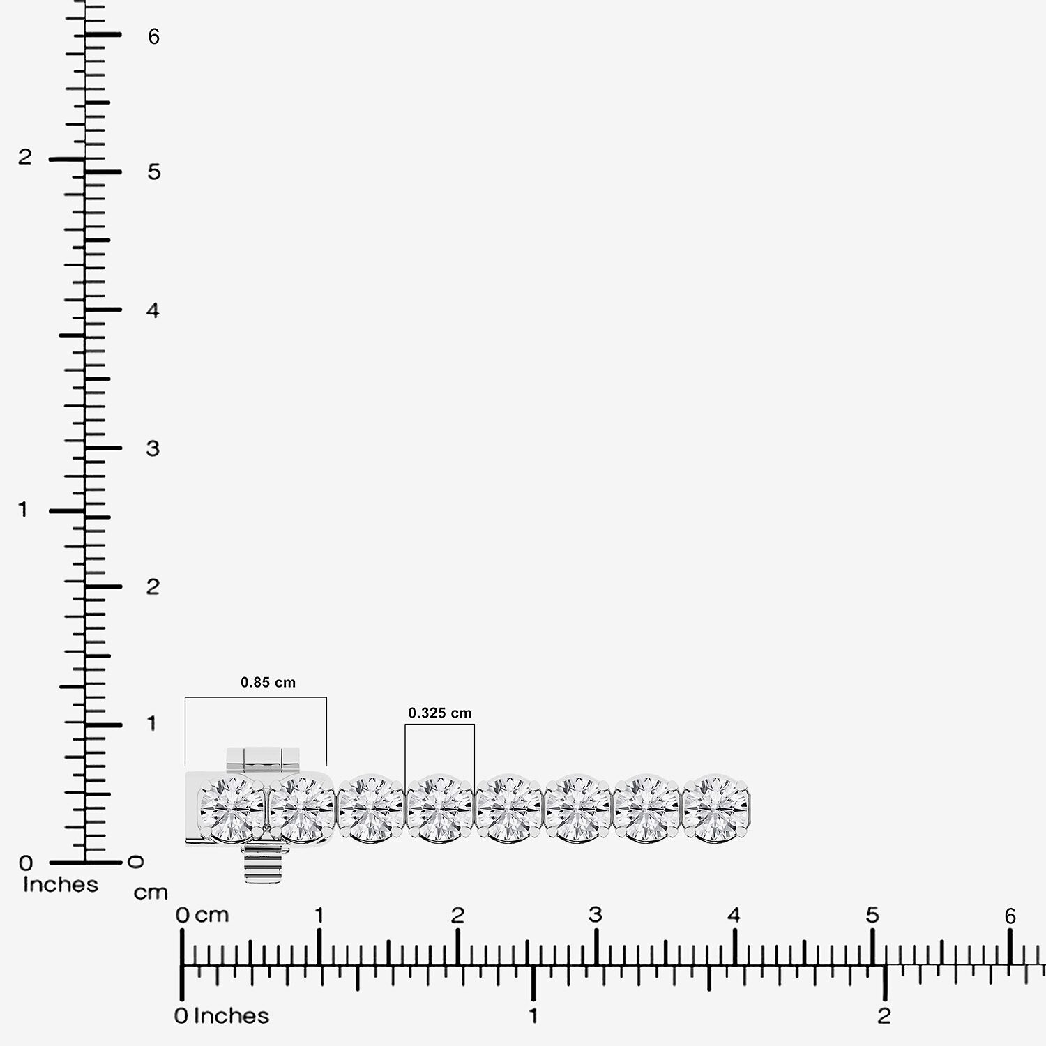 (F / Si1-Si2) Womens 7 Ct.T.W. Lab Grown White Diamond Sterling Silver 7 Inch Tennis Bracelet