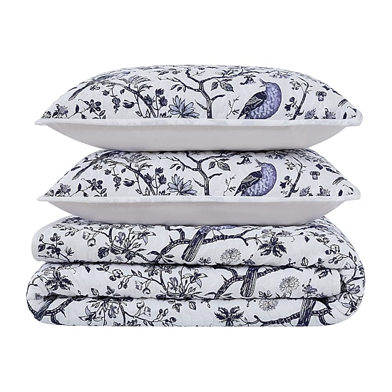Brooklyn Loom Ava Floral Easy Care Quilt Set