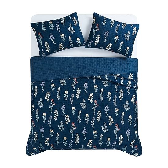 Cannon Avery Floral Easy Care Quilt Set