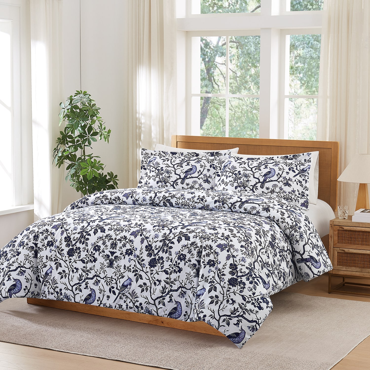 Brooklyn Loom Ava Floral 3-pc. Easy Care Duvet Cover Set