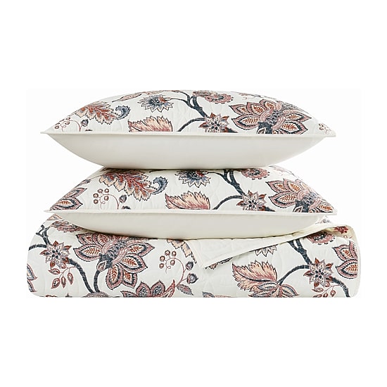 Cannon Chloe Jacobean Easy Care Quilt Set