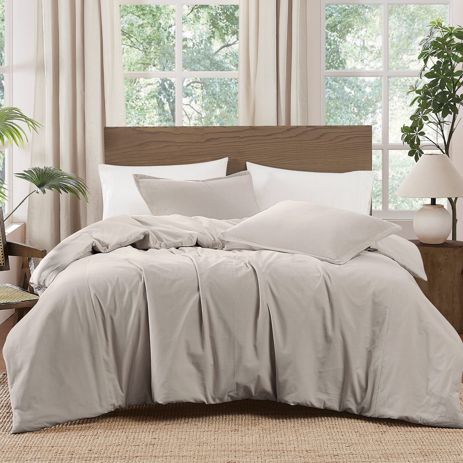 Brooklyn Loom Matte Cotton Velvet 3-pc. Easy Care Duvet Cover Set
