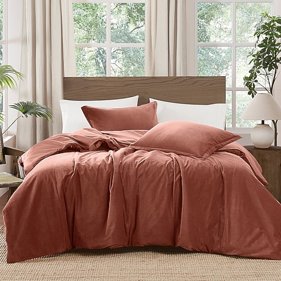 Brooklyn Loom Matte Cotton Velvet Easy Care Comforter Set