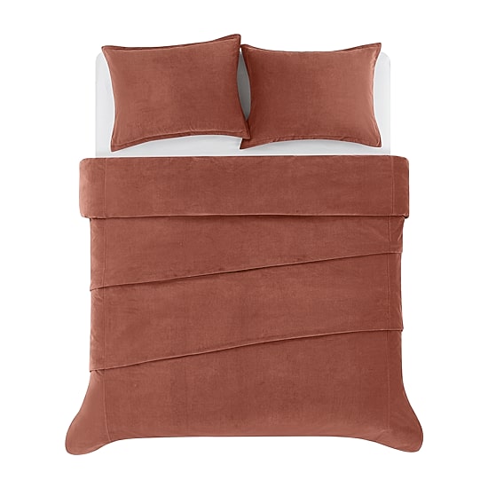 Brooklyn Loom Matte Cotton Velvet Easy Care Comforter Set