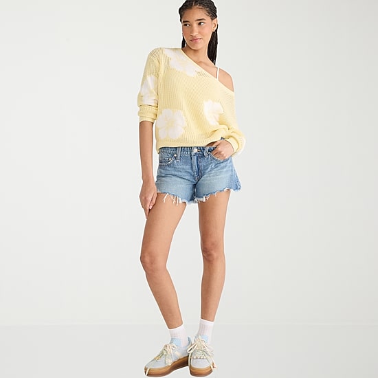 AEROPOSTALE Womens Mid Rise Juniors Denim Short