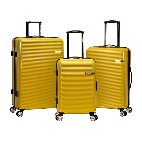 Rockland Polycarbonate Abs Upright 3-pc. Hardside Lightweight Luggage Set