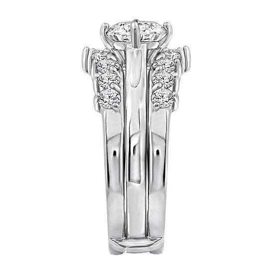 Womens 2 3/4 CT. T.W. Cubic Zirconia Sterling Silver Flower Bridal Set