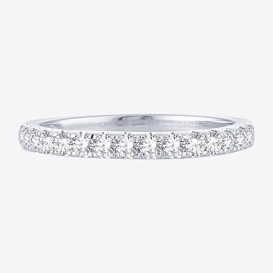 Womens 1/2 CT. T.W. Natural White Diamond 10K Gold Wedding Band
