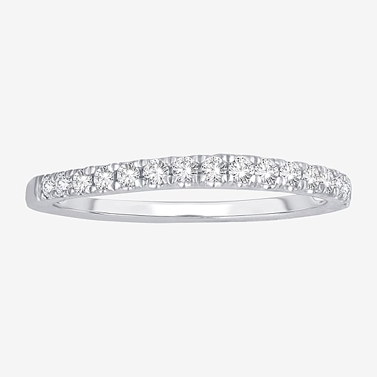 Womens 1/4 CT. T.W. Natural White Diamond 10K Gold Wedding Band