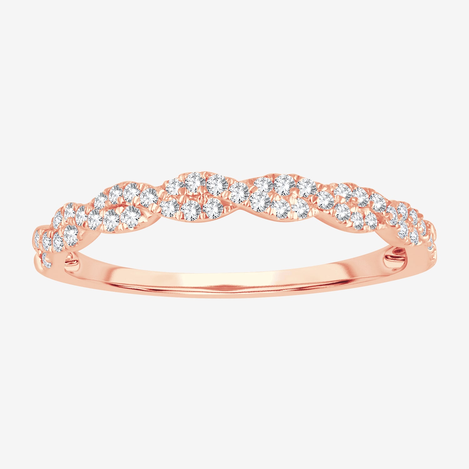 Signature By Modern Bride Womens 1/5 CT. Natural White Diamond 10K Gold Wedding Band