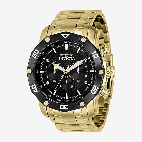 Invicta Mens Gold Tone Stainless Steel Bracelet Watch 37725