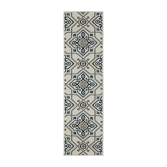 Covington Home Trieste Star Medallion Indoor Outdoor Rectangular Runner