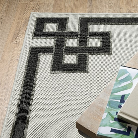 Covington Home Trieste Classic Bordered Indoor Outdoor Rectangular Runner