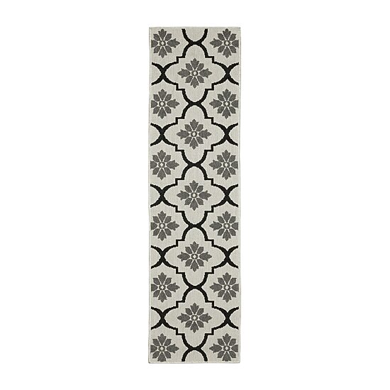 Covington Home Trieste Moroccan Lattice Geometric Indoor Outdoor Rectangular Runner