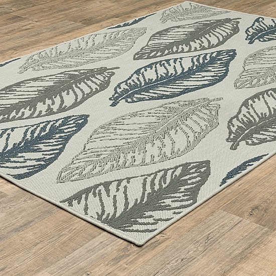 Covington Home Trieste Tropical Leaf Indoor Outdoor Rectangular Area Rug