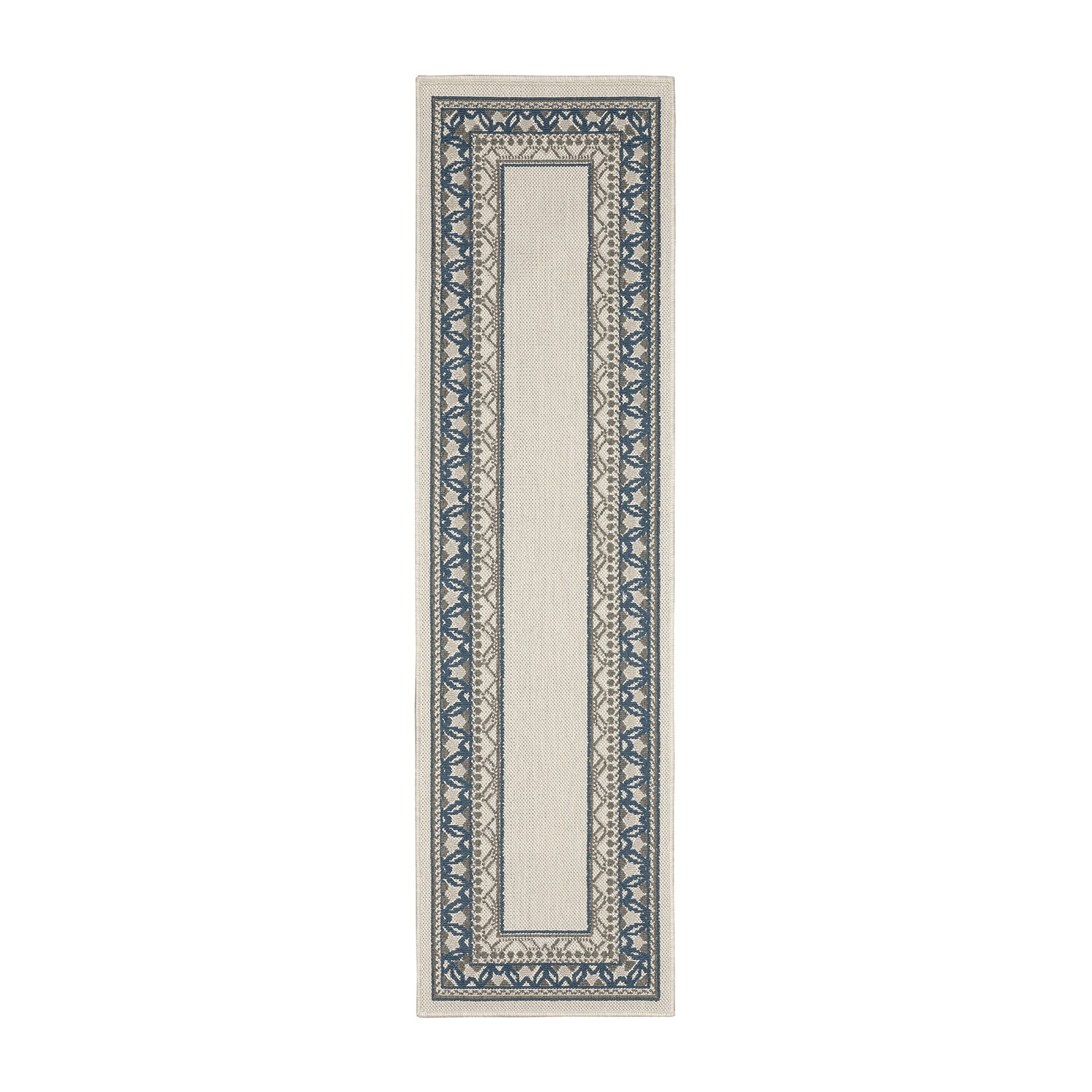 Covington Home Trieste Vintage Bordered Indoor Outdoor Rectangular Runner