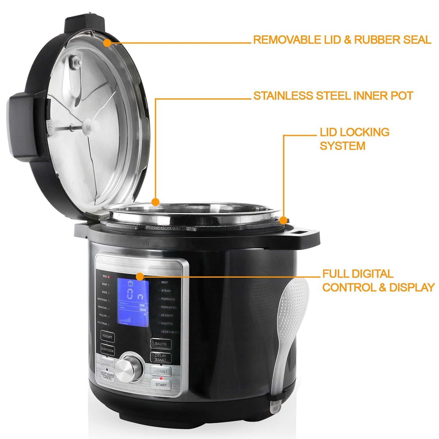 MegaChef Stainless Steel Pressure Cooker