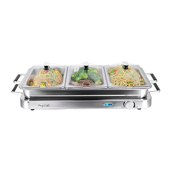 MegaChef Electric Triple 2.63 Quart Buffet Server