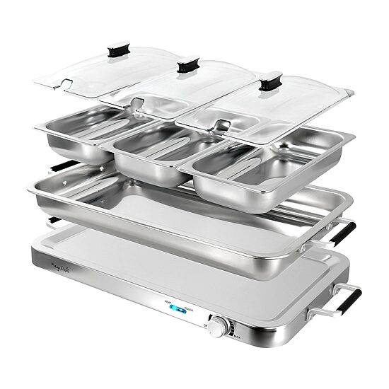 MegaChef Electric Triple 2.63 Quart Buffet Server