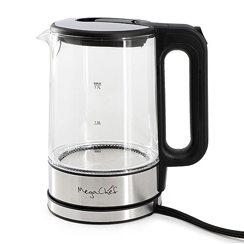 MG-LT8707  1.8 Quart Glass and Stainless Steel Electric Tea Kettle