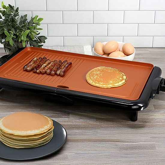 Megachef 19in. Electric Grill/Griddle with Copper Coating