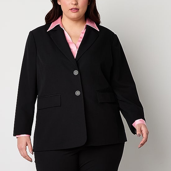 Worthington Womens Plus Regular Fit Blazer