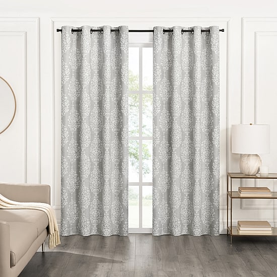 Fieldcrest Heritage Serafina Grommet Top Energy Saving 100% Blackout Single Curtain Panel