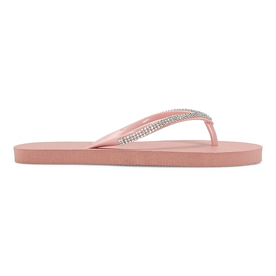 Mixit Womens Rhinestone Zori Flip-Flops