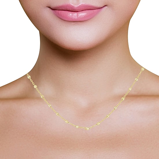 Womens 14K Gold 17 Inch Pendant Necklace