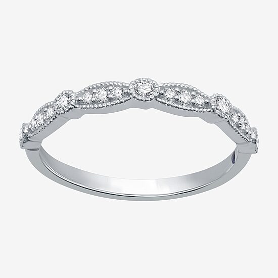 I Said Yes (H-I / I1) Womens 1/5 CT. Lab Grown White Diamond Sterling Silver Wedding Band