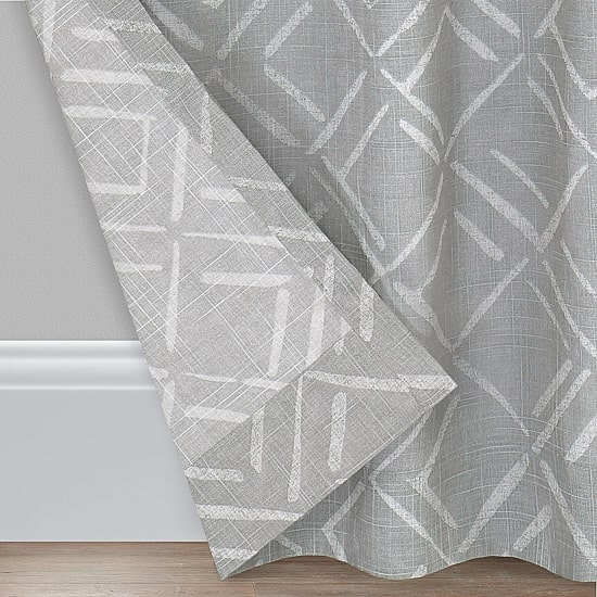 Fieldcrest Arden Diamond Brush Cotton Grommet Top Sheer Single Curtain Panel