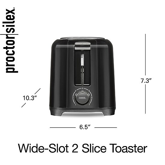 Proctor Silex Wide Slot 2 Slice Toaster