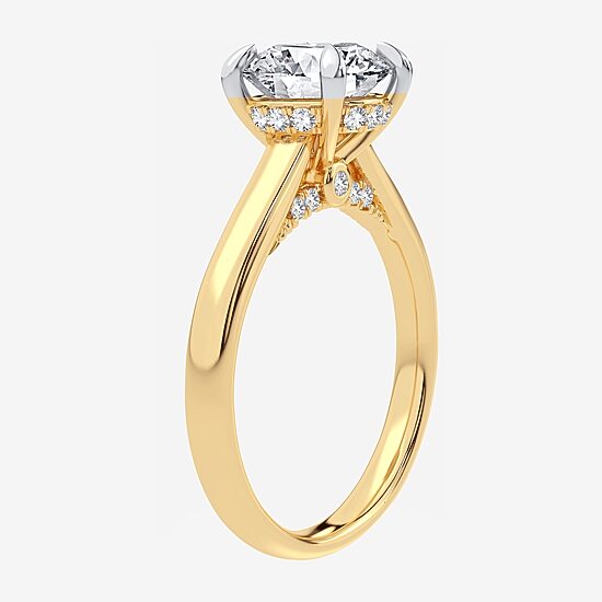 (G-H / Si1-Si2) Womens 1 1/7 CT. T.W. Lab Grown White Diamond 14K Gold Round Solitaire Engagement Ring