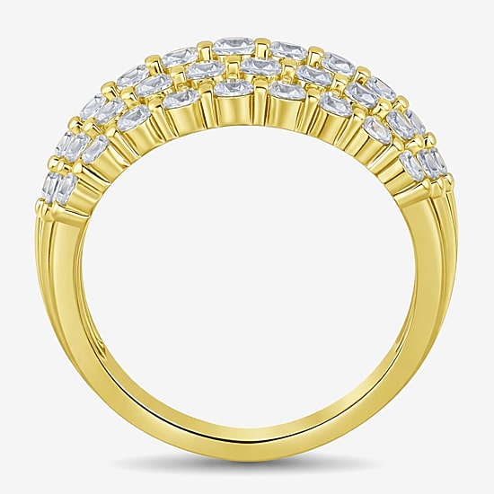 I/ I2 Womens 2 CT. T.W. Lab Grown White Diamond 14K Gold Over Silver Cocktail Ring