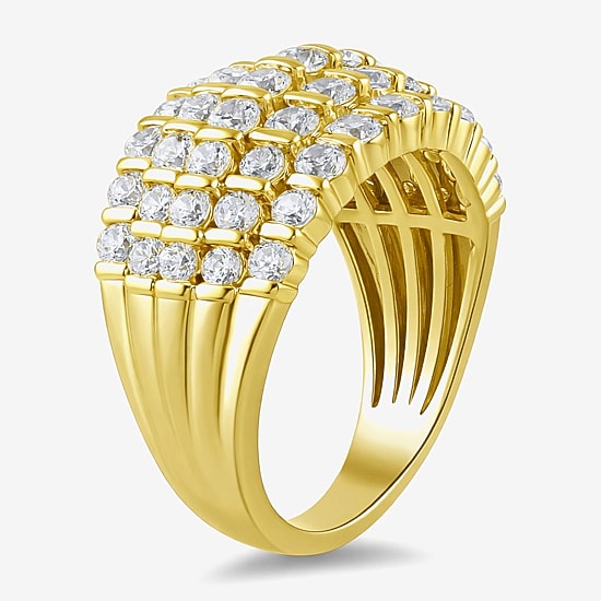 I/ I2 Womens 2 CT. T.W. Lab Grown White Diamond 14K Gold Over Silver Cocktail Ring