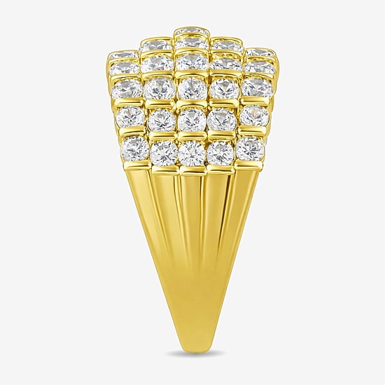 I/ I2 Womens 2 CT. T.W. Lab Grown White Diamond 14K Gold Over Silver Cocktail Ring