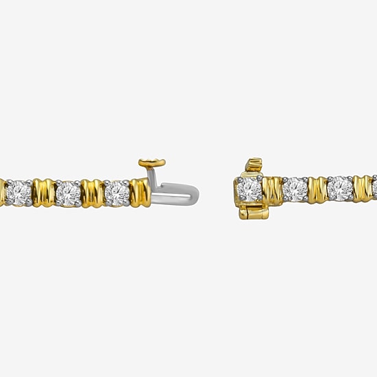 (I / I2) Womens 3 CT. T.W. Lab Grown White Diamond Sterling Silver Tennis Bracelet