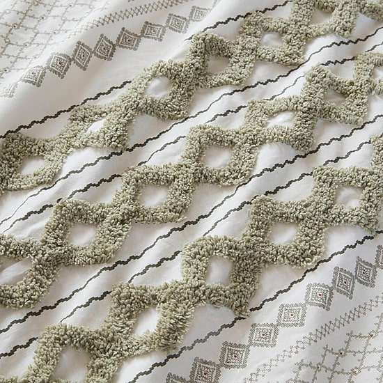 Ink+Ivy Imani Cotton Printed Comforter Set with Chenille