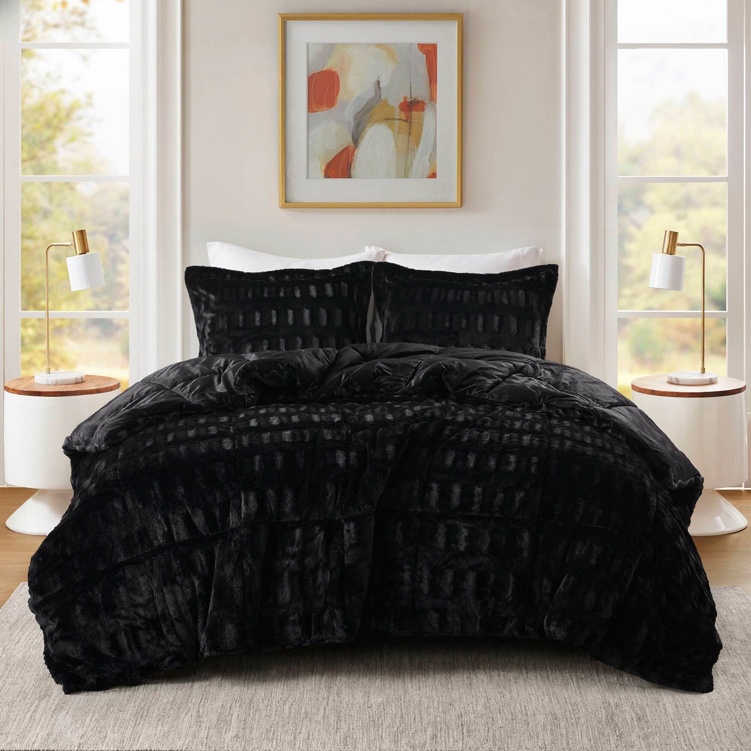 Madison Park Margot Faux Fur Lightweight Comforter Set